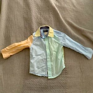 OshKosh - Pastel Color Block - Button Down - 2T